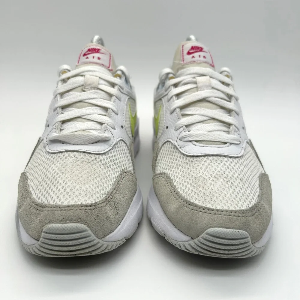 Nike Air Max SC Shoes Womens 7 White Lemon Mesh Suede Athletic Sneakers